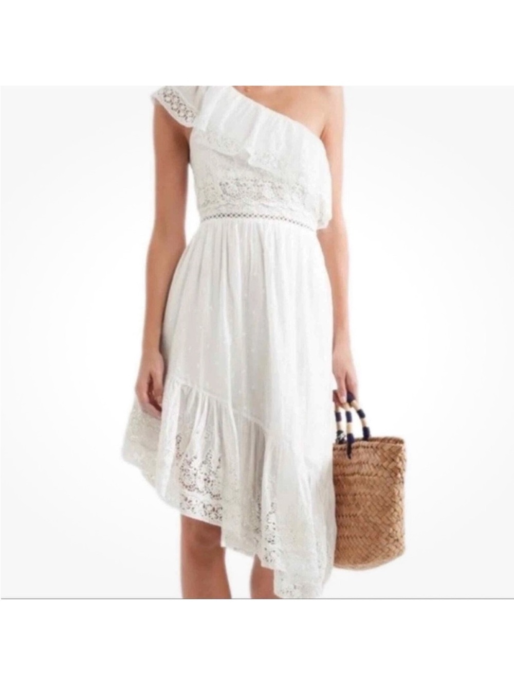 LOVESHACKFANCY Pamela one shoulder asymmetrical dress